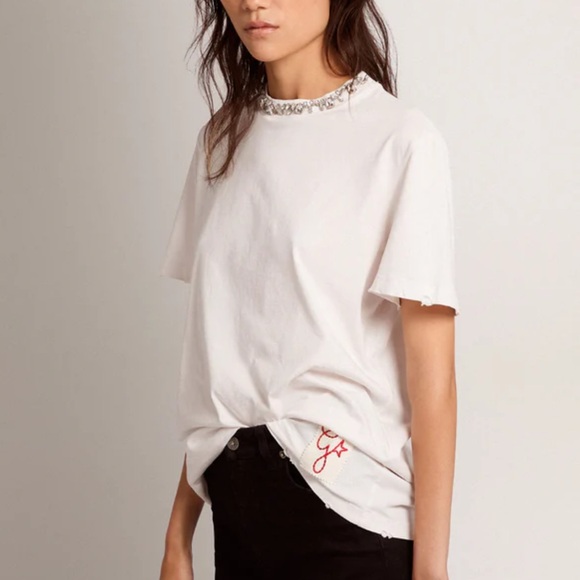 Golden Goose Rhinestone-Embellished Cotton T-shirt - Picture 3 of 3